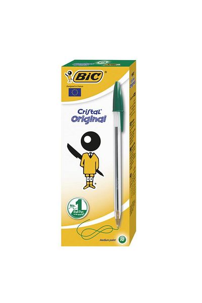 Generic Bic 10-Piece Cristal Original Bright Medium Point Ball Pen Green 1mm 134084