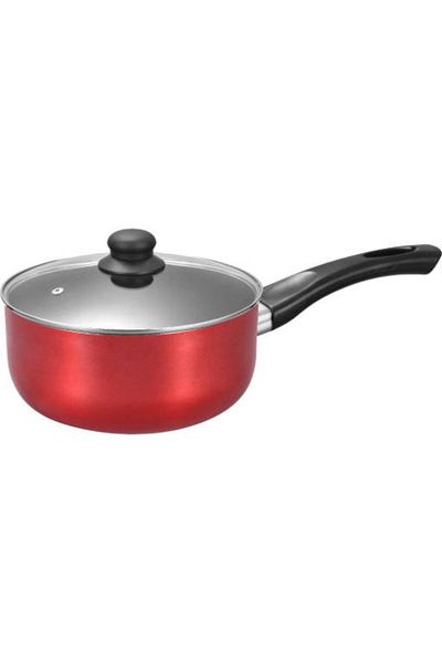 Generic Stargold 8-piece Nonstick Oil-free Kitchen Cookware Set – Red Cookware With Frypan And Pots