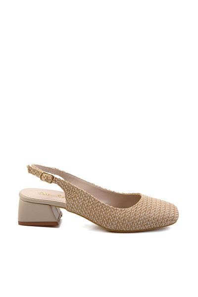Bambi Beige Women's Classic Heeled Shoes K01823123218