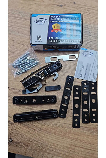 FORNAX Kgk Hooked Keyed Door Window Child Safety Lock - Black