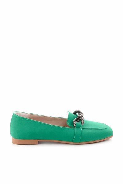 Bambi Матово зелени дамски мокасини K01641166438
