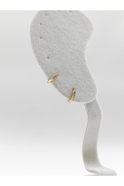 Nsl Jewels HALKA KÜPE KÜÇÜK TAŞ DETAY