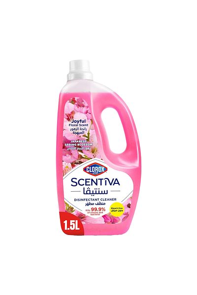 Clorox Scentiva Disinfectant Cleaner Japanese Spring Blossom Bleach Free 1.5 Litres