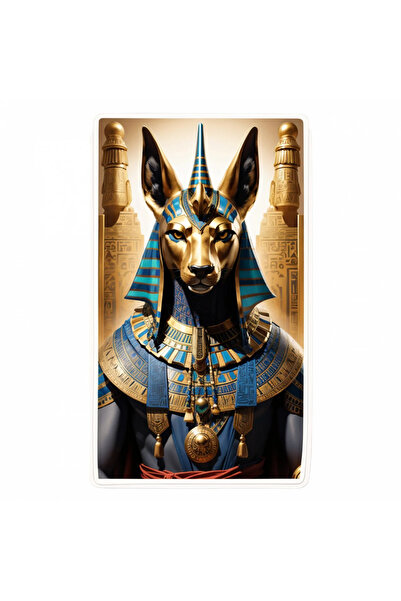 INOVATIX Set de 8 piese, autocolant Zeul egiptean Anubis, INOVATIX®. 6 cm