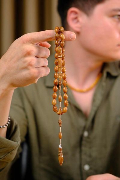 dergah tesbih Hand Polish Hand Carved High-End Shooting Thanksgiving Father Premium Series Beyzi Model Kuka Prayer Beads