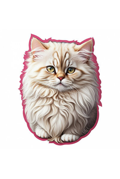 INOVATIX Set de 8 bucăți, autocolant pisică persană, INOVATIX®. 6 cm