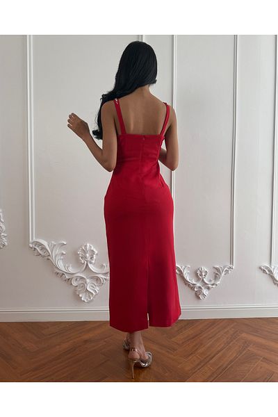 toog Sleeveless bodycon dress with embroidered straps