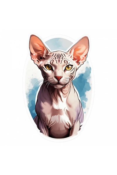 INOVATIX Σετ 8 τεμαχίων, αυτοκόλλητο γάτας Sphynx, INOVATIX®. 6 εκ.