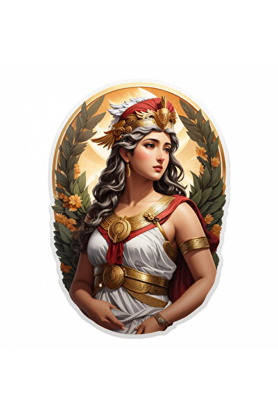 INOVATIX Set de 8 piese, autocolant Zeița Atena cu coroană, INOVATIX®. 6 cm