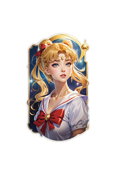 INOVATIX Set de 8 autocolante Sailor Moon cu cozi, INOVATIX®. 6 cm