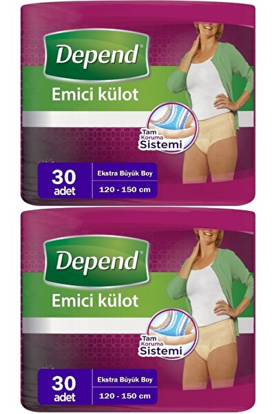 Depend Emici Külot Hasta Bezi XL - Extra Büyük Kadın 60 Adet (2PK*30)