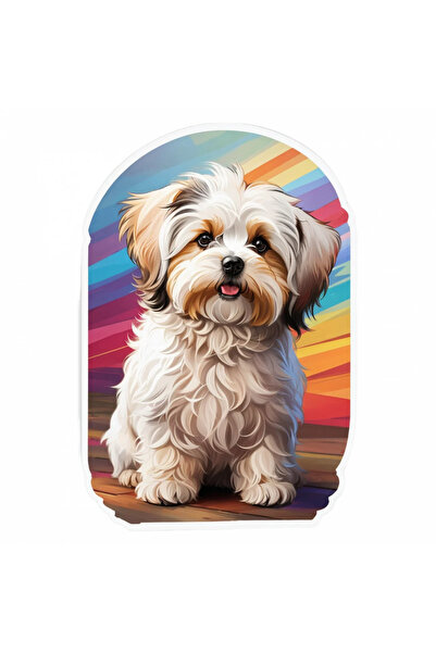 INOVATIX Set de 8 bucăți, autocolant cățeluș Havanese, INOVATIX®. 6 cm