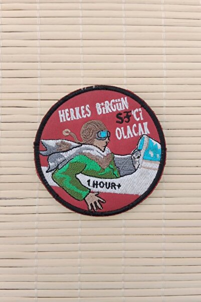 İZMİR ASKERİ MALZEME Herkes Birgun SF ci Olacak 1 Hour Yazili Nakis islemeli Arma Pec Patch