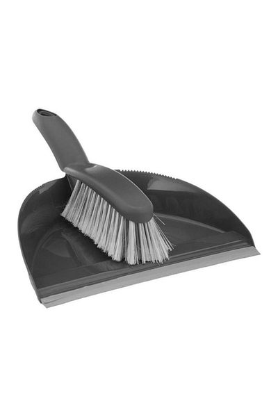 Generic Five Simply Smart High Quality Polypropylene Plastic Dust Pan Set Grey 186182