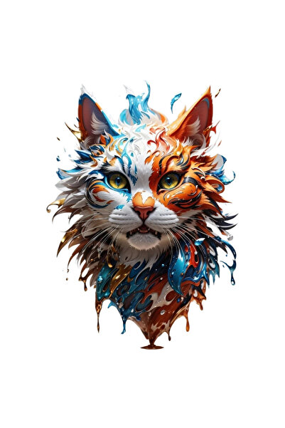 INOVATIX Σετ 8 τεμαχίων, Αυτοκόλλητο Γάτας Φαντασίας, INOVATIX®. 6 εκ.