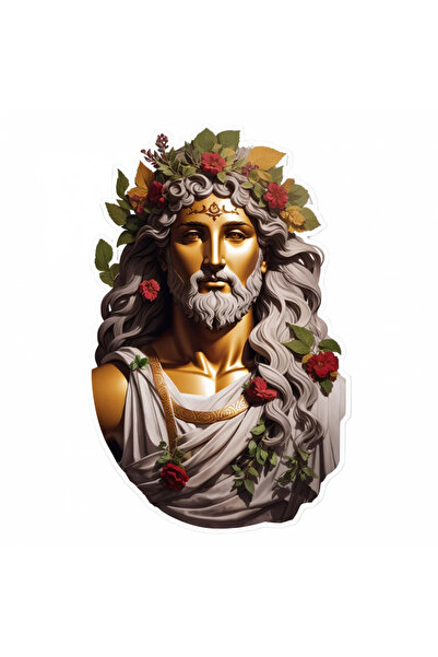 INOVATIX Σετ 8 τεμαχίων, Αυτοκόλλητο με τον Έλληνα Θεό Διόνυσο, INOVATIX®. 6 εκ.