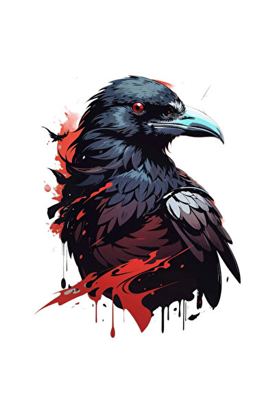 INOVATIX Set de 8 bucăți, autocolant Corb, INOVATIX®. 6 cm