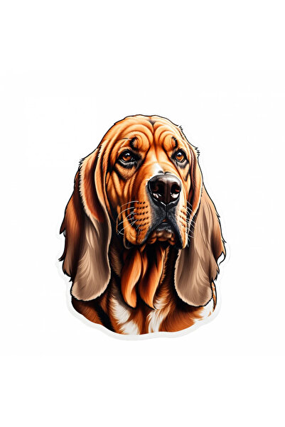 INOVATIX Set de 8 piese, autocolant câine Bloodhound, INOVATIX®. 6 cm