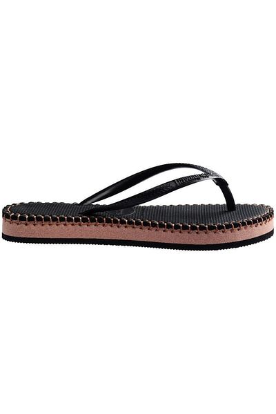 Havaianas Slim Flatform Loop Women's Slippers - Black