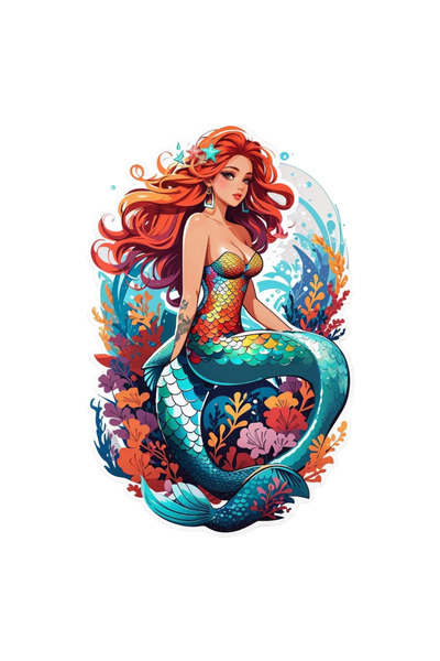 INOVATIX Σετ 8 τεμαχίων, Αυτοκόλλητο Γοργόνας, INOVATIX®. 6 εκ.