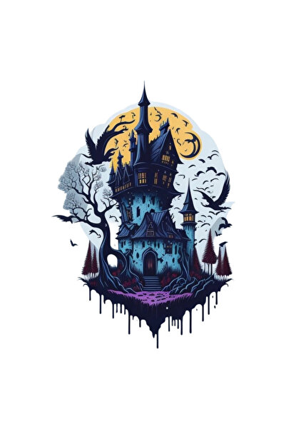 INOVATIX Σετ 8 τεμαχίων, Αυτοκόλλητο Εγκαταλελειμμένου Κάστρου, INOVATIX®. 6 εκ.