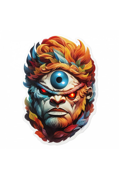 INOVATIX Set de 8 piese, autocolant personaj mitologic Ciclop, INOVATIX®. 6 cm