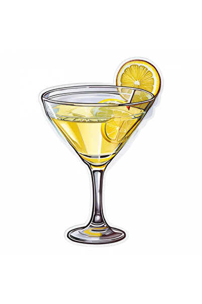 INOVATIX Σετ 8 τεμαχίων, αυτοκόλλητο κοκτέιλ μαρτίνι με λεμόνι και λεμόνι, IN...