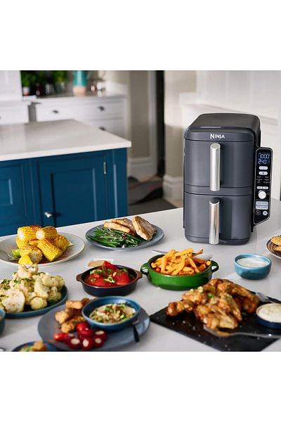 NINJA Ninja SL400EU Double Stack XL Air Fryer, 9.5 l, 2470 W, 6 programs (Grey)