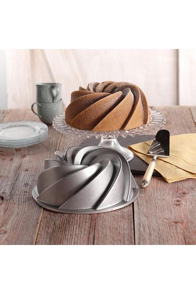 Generic NORDIC WARE Nordic Ware 10-Cups Heritage Bundt Pan Silver 80637