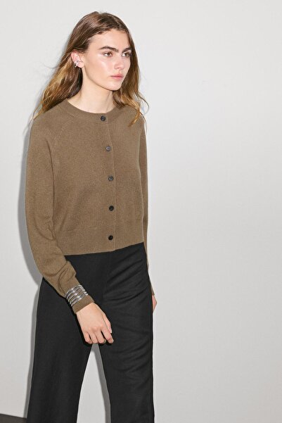 Massimo Dutti %100 kaşmir uzun kollu hırka