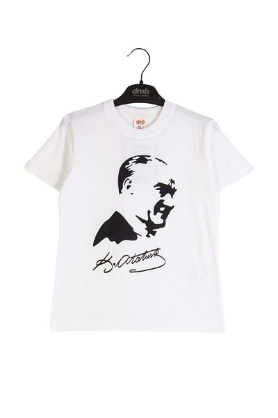ww waka waka kids store Tricou alb pentru copii cu semnătură Ataturk - alb