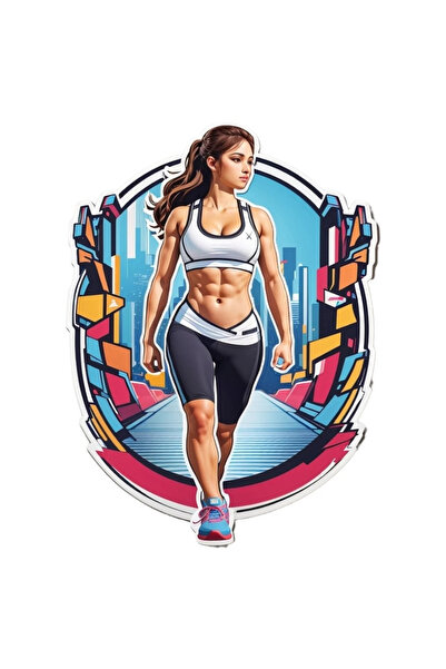 INOVATIX Set de 8, autocolant Sportive cu abdomen, INOVATIX®. 6 cm