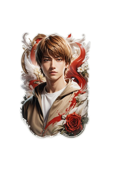 INOVATIX Σετ 8 τεμαχίων, Αυτοκόλλητο Αγόρι με τριαντάφυλλο, INOVATIX®. 6 εκ.