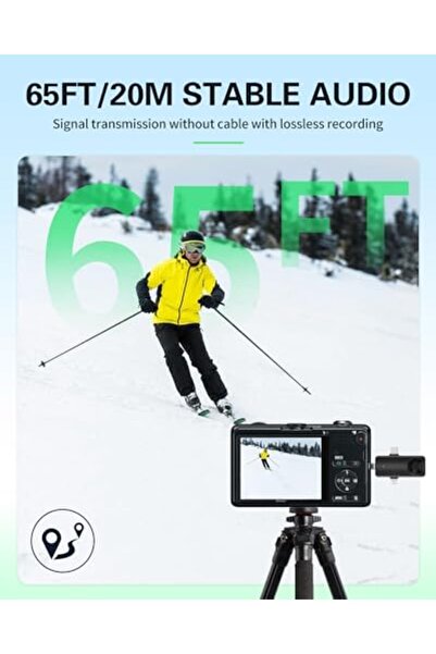 Generic Wireless Lavalier Microphones, 4-in-1 Universal Receiver for Android iPhone iPad Laptop & Camera, US