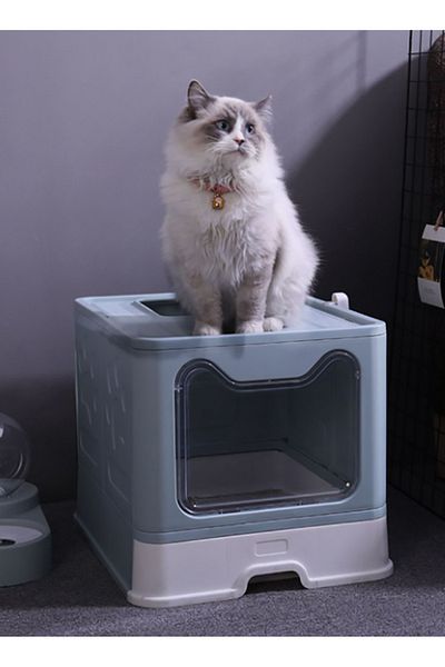 KidLe Two-way Foldable Drawer Type Cat Litter Box