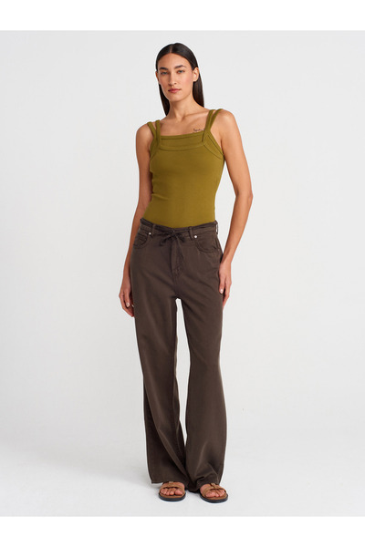 Dilvin 21105 Double Strap Undershirt-Dark Green