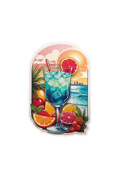 INOVATIX Set of 8 pieces, Sticker Cocktail s3x on the beach, INOVATIX®. 6 cm