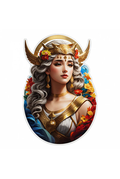 INOVATIX Set de 8 piese, autocolant zeița greacă Artemis cu coroană și cercei...