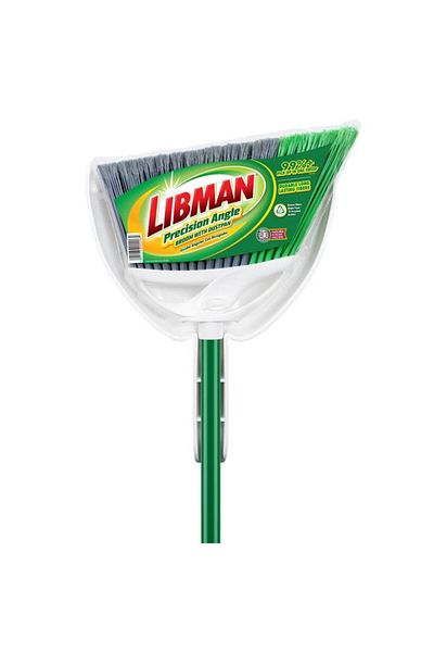 Generic Libman Durable Long Lasting Fiber Precision Angle Broom with Dustpan Multicolor 206