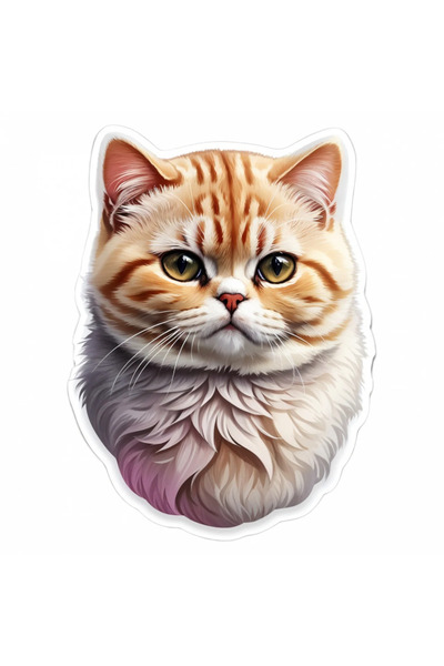 INOVATIX Set de 8 bucăți, autocolant pisică exotică cu păr scurt, INOVATIX®. ...