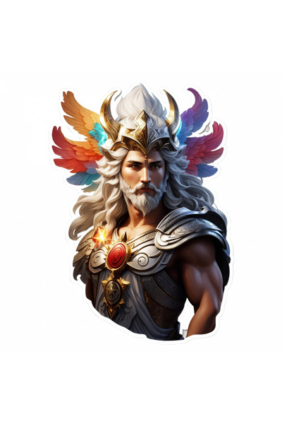 INOVATIX Σετ 8 τεμαχίων, Αυτοκόλλητο με τον Έλληνα Θεό Αιώνα με θώρακα, INOVA...