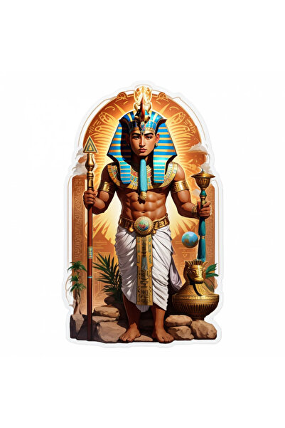 INOVATIX Σετ 8 τεμαχίων, Αυτοκόλλητο με τον Αιγυπτιακό Θεό Καρύδι, INOVATIX®....