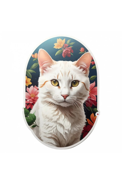 INOVATIX Σετ 8 τεμαχίων, αυτοκόλλητο μενταγιόν γάτας Burmilla, INOVATIX®. 6 εκ.