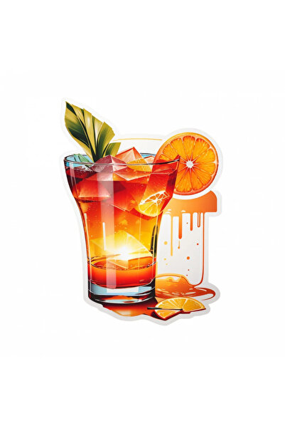 INOVATIX Σετ 8 τεμαχίων, Αυτοκόλλητο Κοκτέιλ Τεκίλα Sunrise, INOVATIX®. 6 εκ.