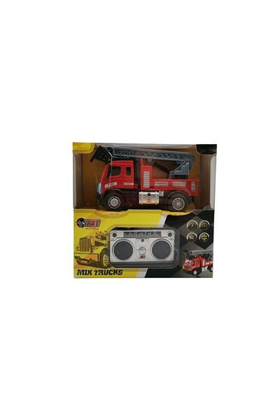 Generic HST 4-Way Drive Fire Carane Truck with Remote Control for Kids Red 6158-H1