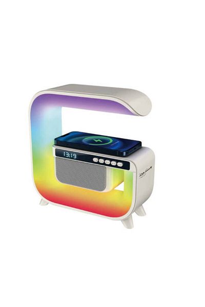 Generic Stargold 25w Wireless Charging Bluetooth Speaker With Alarm Clock, Led Light,touch Control