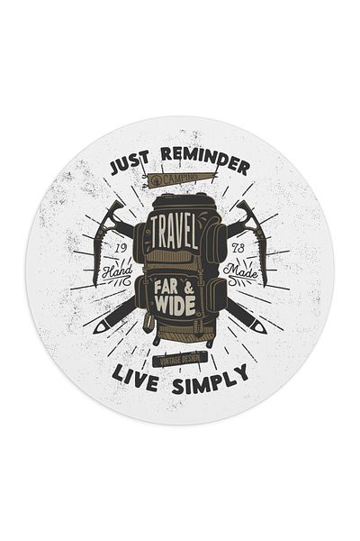 OEM MousePAD Gaming/personal, rotund, pentru pasionatii de calatorii, Travel Style