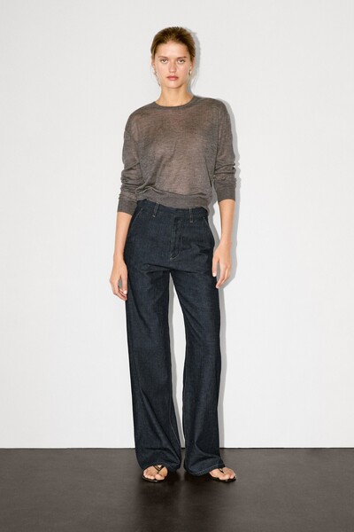 Massimo Dutti Straight fit yüksek bel jean