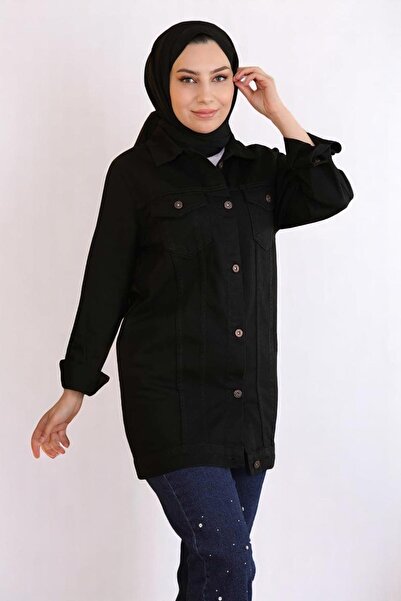 Missvalle Τζιν μπουφάν με τσέπες μαύρο MSW6034