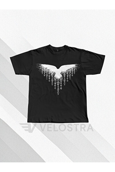 Velostra Aquilă unisex nordică (nordică) cu imprimeu supradimensionat tricou